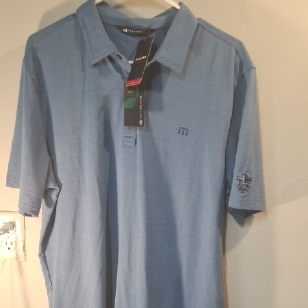 Travis Mathew Light Blue Polo Shirt